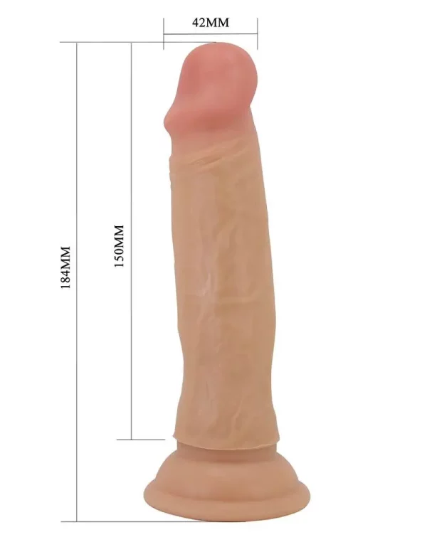 Huidskleur realistische dildo 18,4 cm - Afbeelding 5